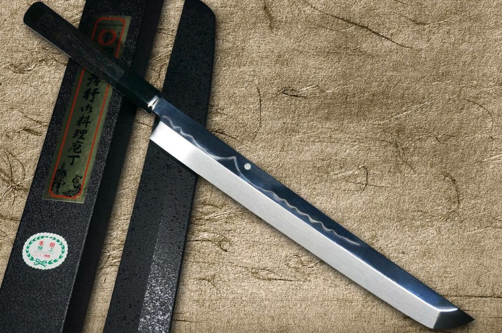 Sakai Takayuki FUGAKU Art Mirrored Honyaki Knife Calling a chef